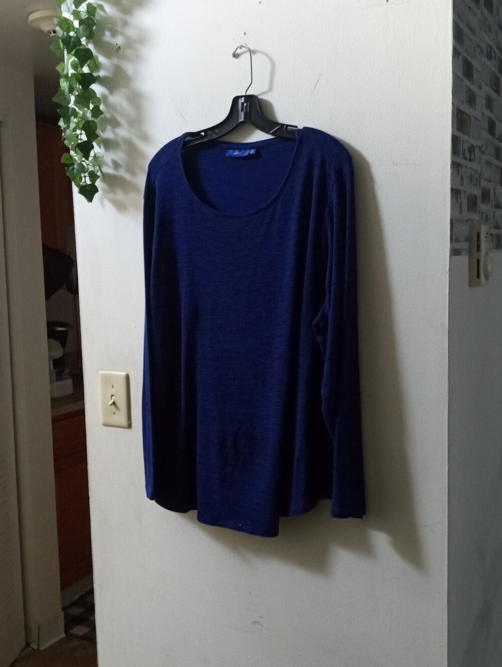 Apt. 9 Deep Blue Scoop Neck Sweater 2X